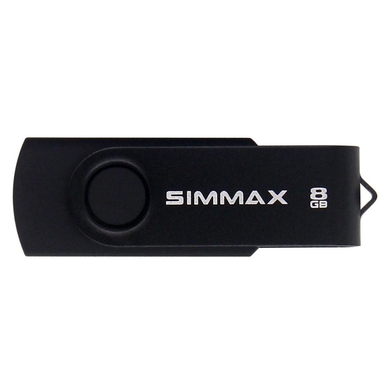 SIMMAX 5Pcs 8GB USB Flash Drive USB 2.0 Flash Drive Memory Stick Fold Storage Thumb Stick Pen Swivel Design(Five Mixed Colors: Black Blue Green Purple Red)(Mix Color1) - Image 2